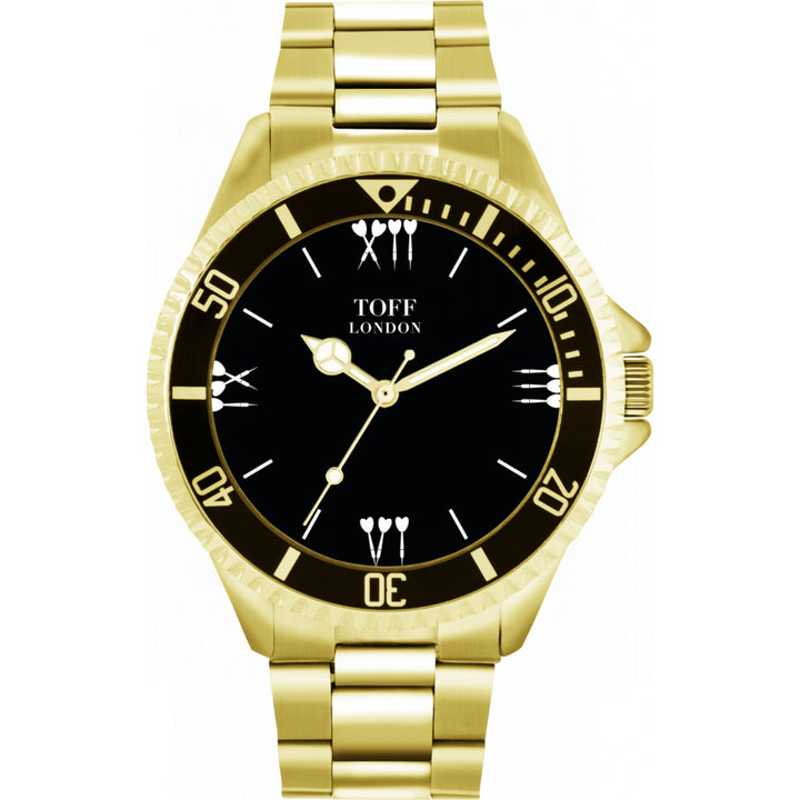 Mens Black Darts Batons Watch