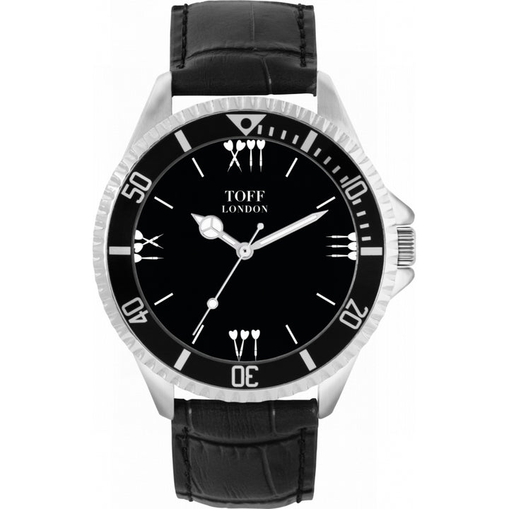 Mens Black Darts Batons Watch