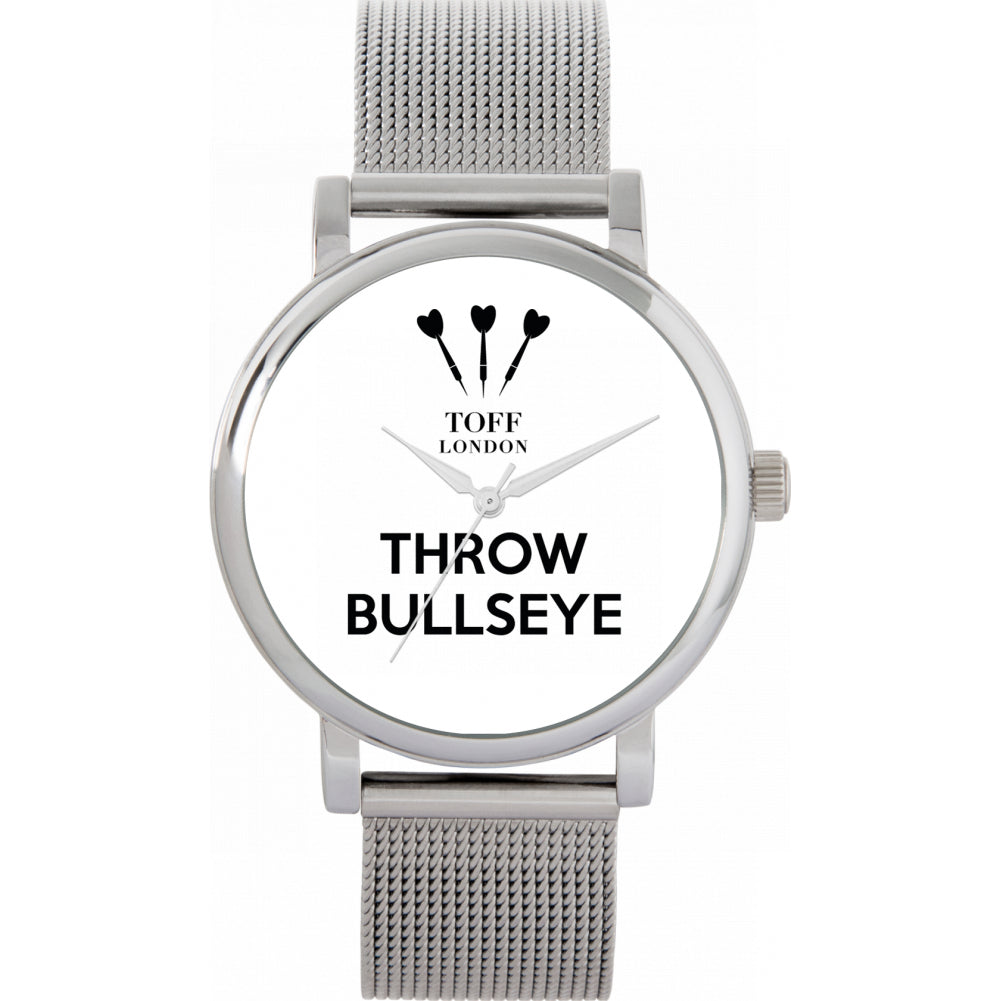 Ladies White Throw Bullseye Watch