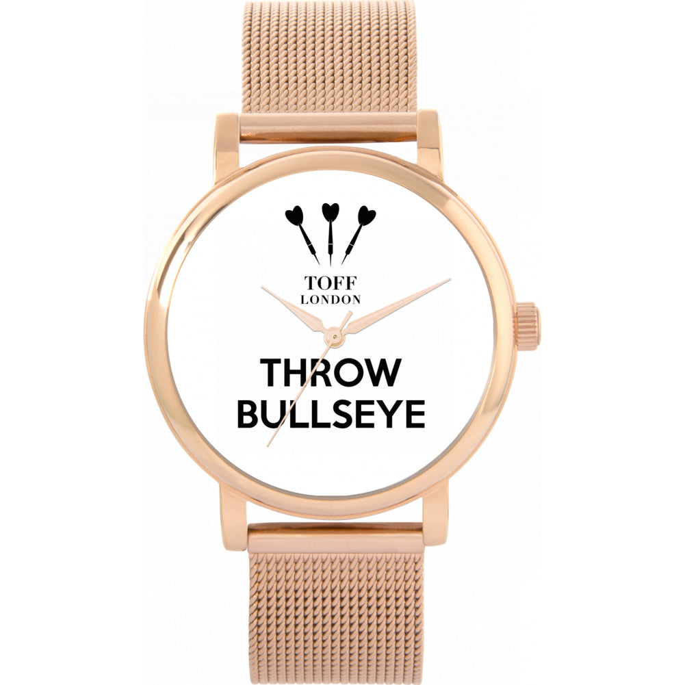 Ladies White Throw Bullseye Watch