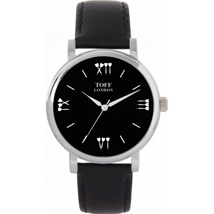 Ladies Black Darts Batons Watch