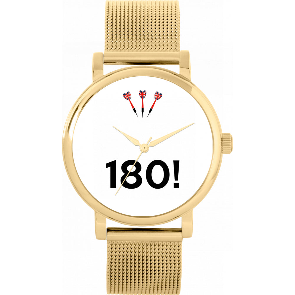 Ladies White 180 Darts Watch