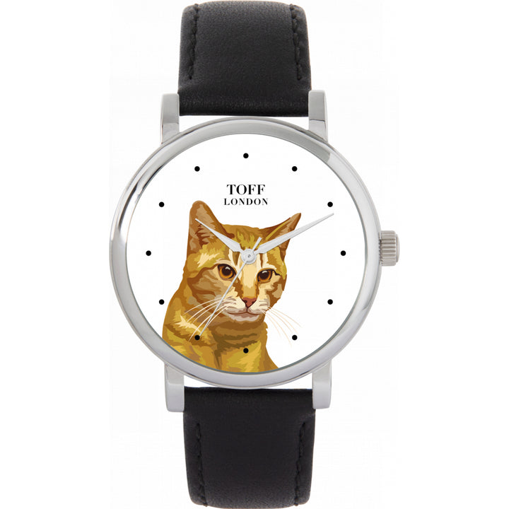 Ladies Brown Moggie Cat Head Watch