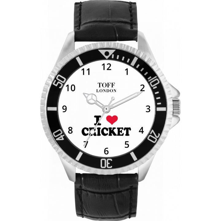 Mens I Love Cricket Watch
