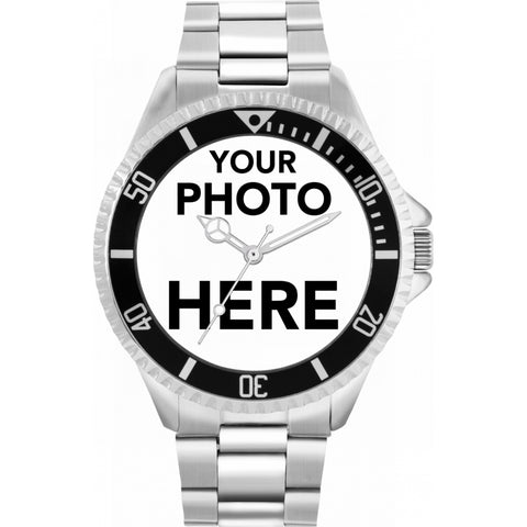 Mens Personalised Photo Gift Watch
