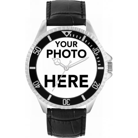 Mens Personalised Photo Gift Watch