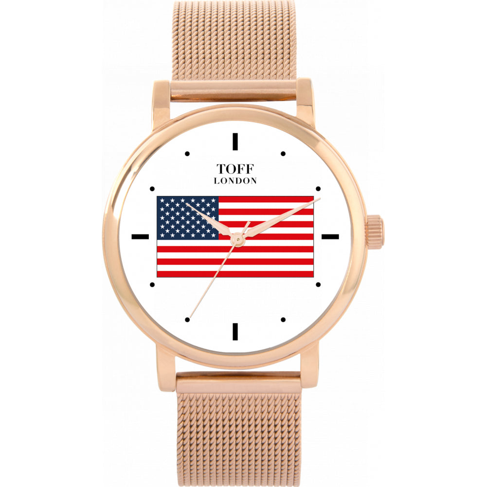 Ladies USA Flag Watch