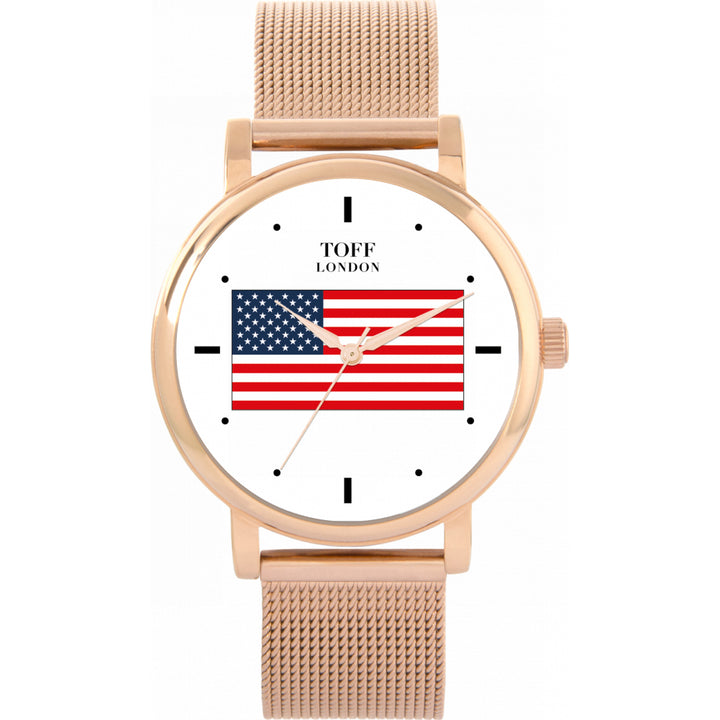 Ladies USA Flag Watch
