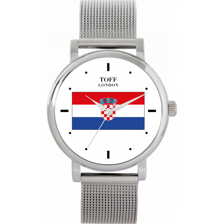 Ladies Croatia Flag Watch