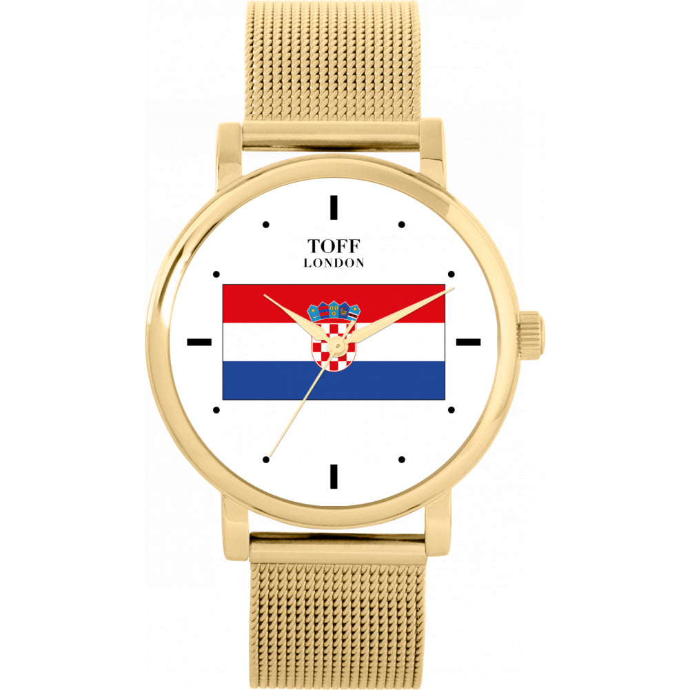Ladies Croatia Flag Watch