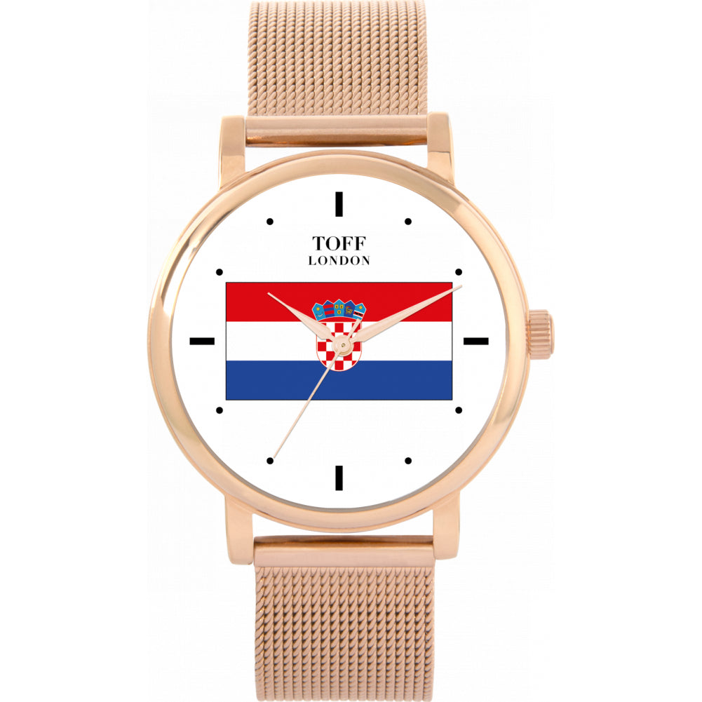 Ladies Croatia Flag Watch