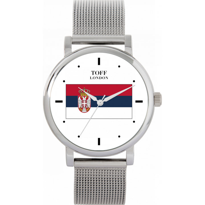Ladies Serbia Flag Watch