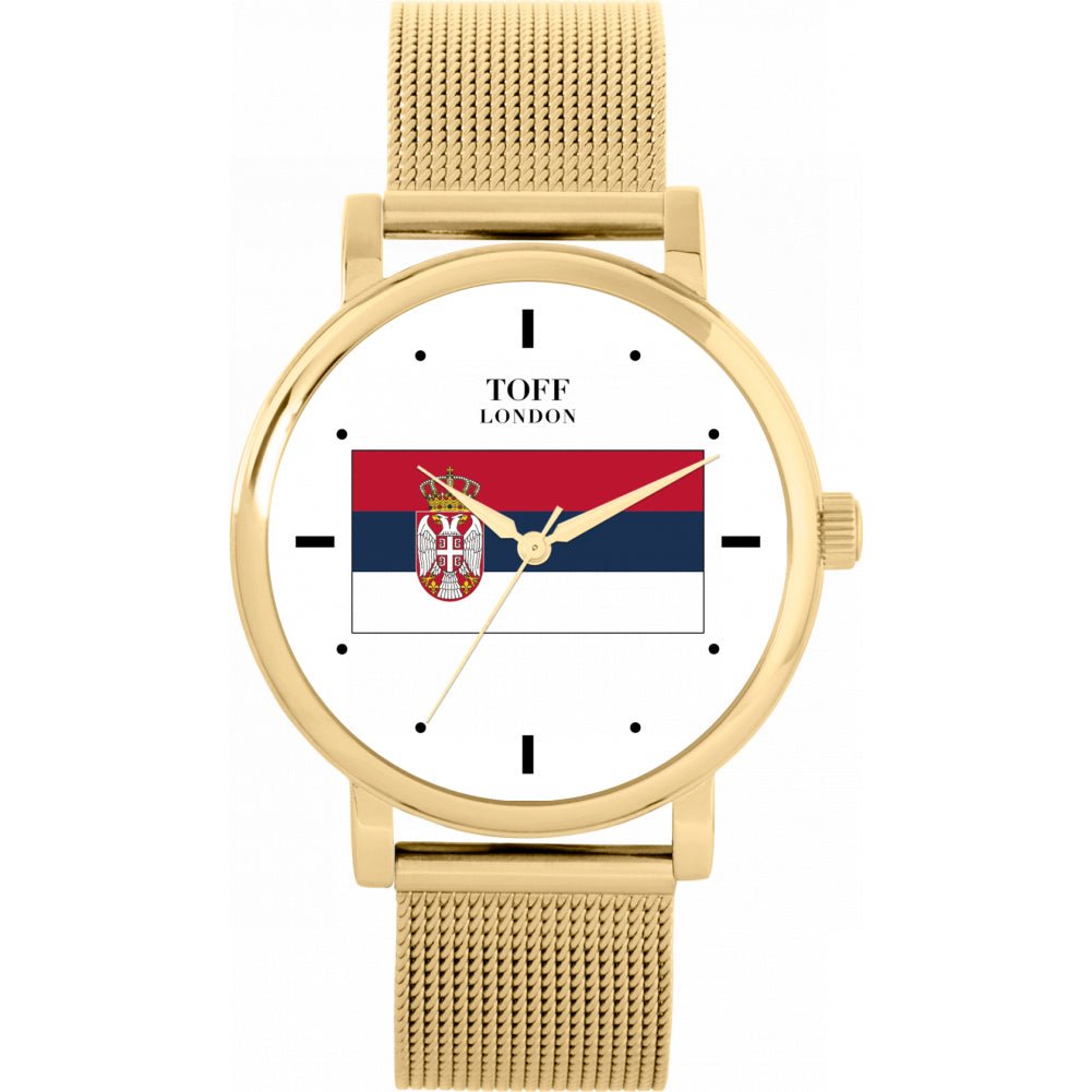 Ladies Serbia Flag Watch