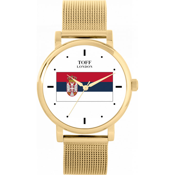 Ladies Serbia Flag Watch