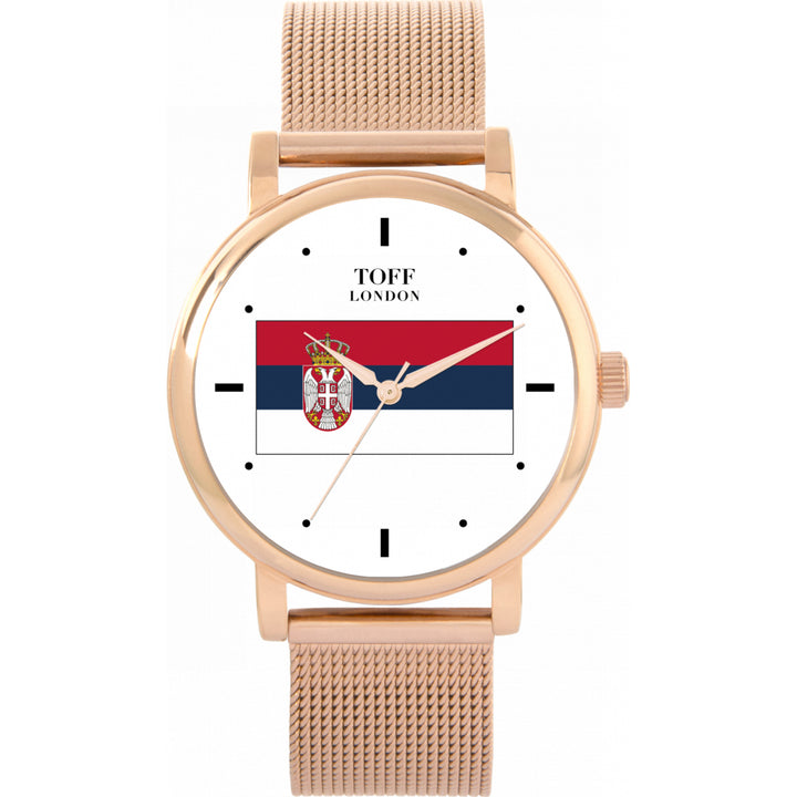Ladies Serbia Flag Watch