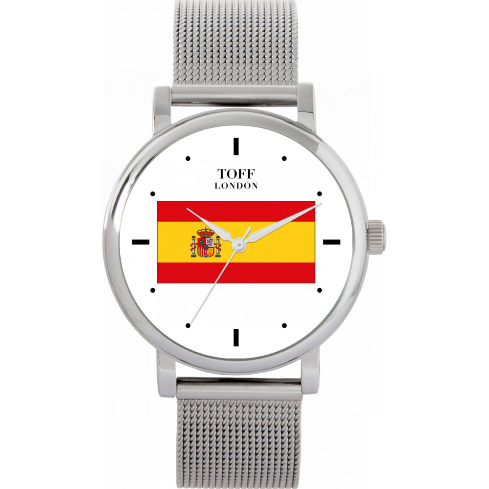 Ladies Spain Flag Watch