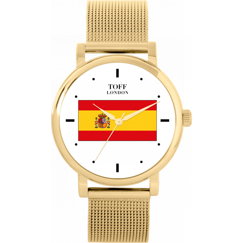 Ladies Spain Flag Watch