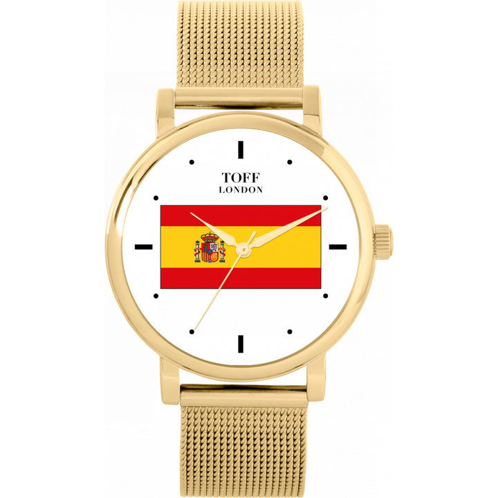 Ladies Spain Flag Watch