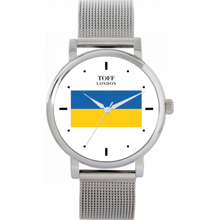 Ladies Ukraine Flag Watch