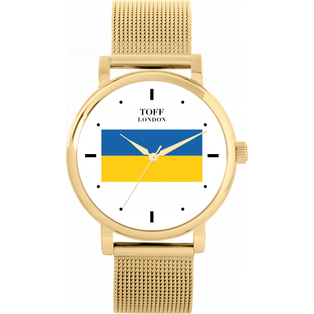 Ladies Ukraine Flag Watch