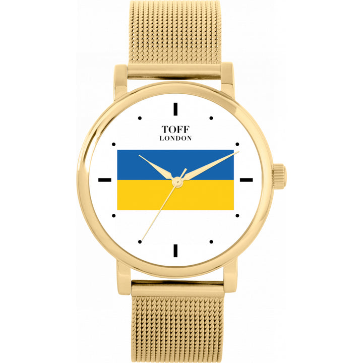 Ladies Ukraine Flag Watch