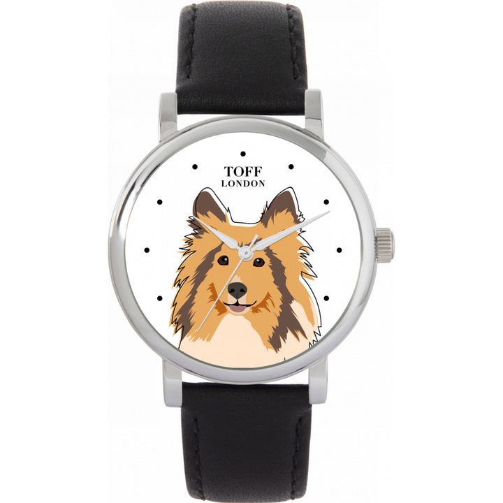 Ladies Sheltie Dog Head Watch