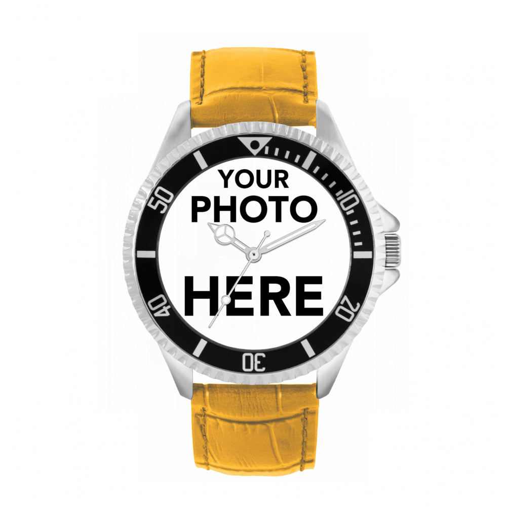 Mens Personalised Photo Engraved Gift Watch