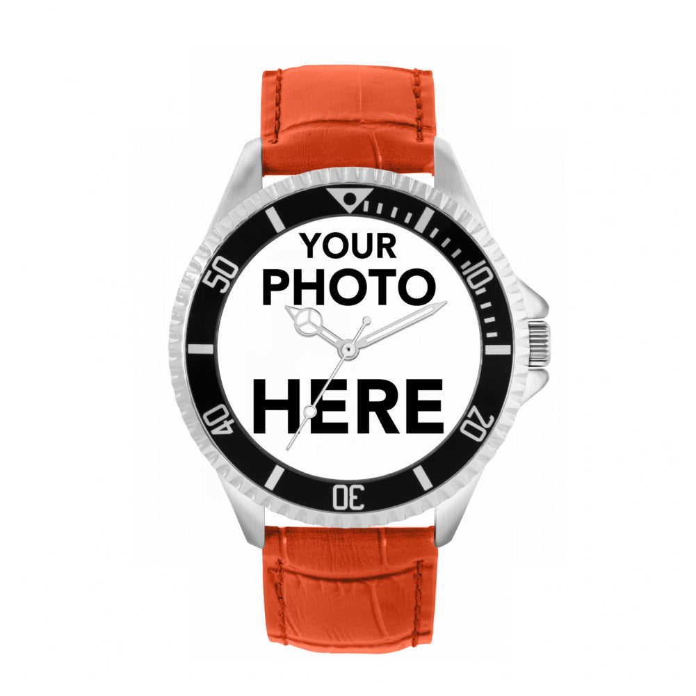 Mens Personalised Photo Engraved Gift Watch