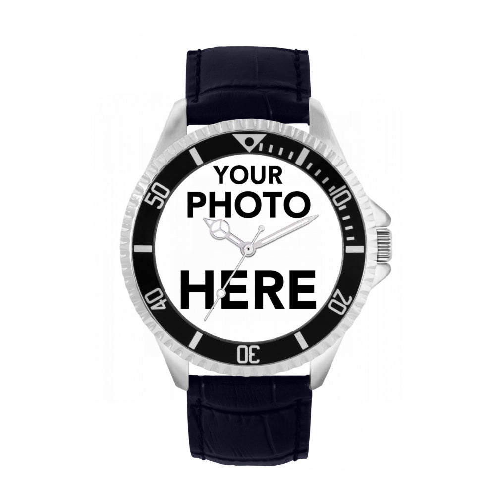 Mens Personalised Photo Engraved Gift Watch
