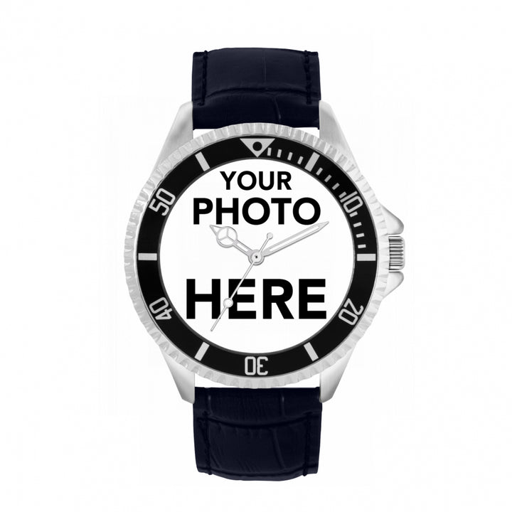 Mens Personalised Photo Engraved Gift Watch