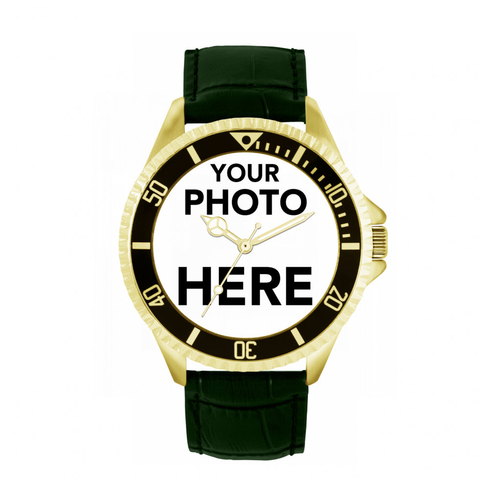 Mens Personalised Photo Engraved Gift Watch