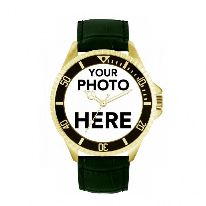 Mens Personalised Photo Engraved Gift Watch