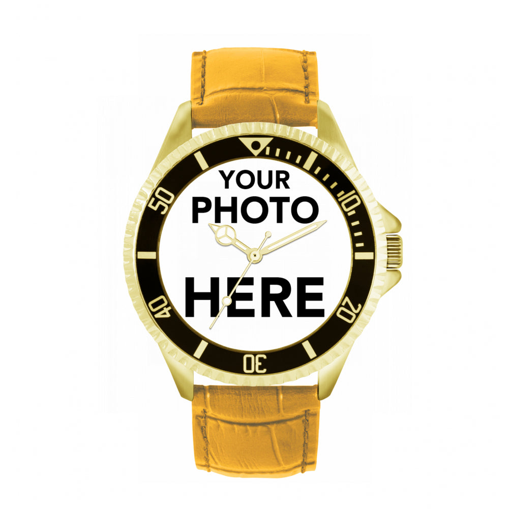 Mens Personalised Photo Engraved Gift Watch