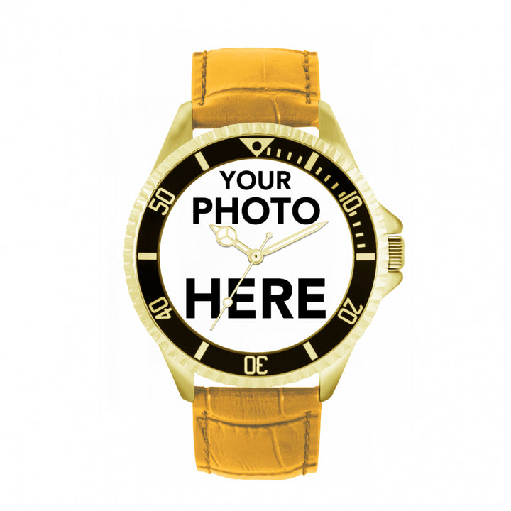 Mens Personalised Photo Engraved Gift Watch