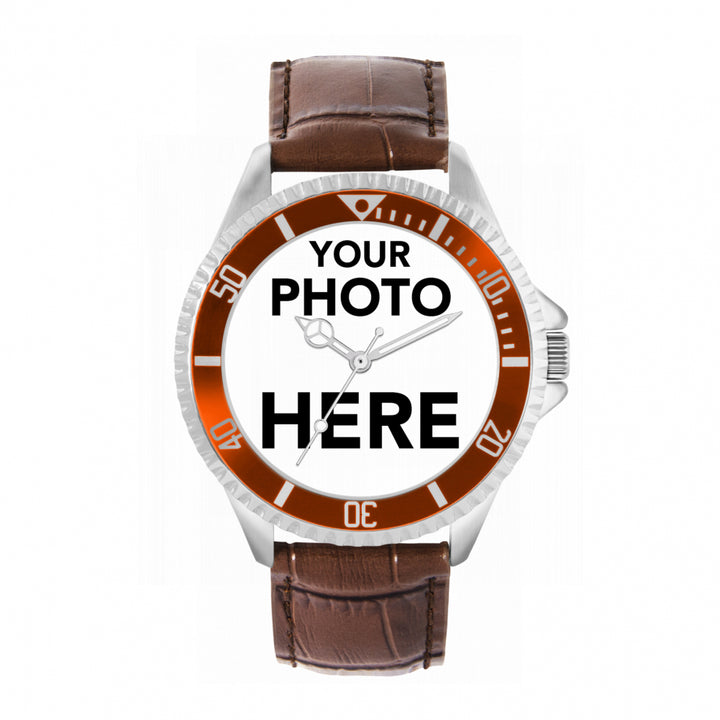 Mens Personalised Photo Engraved Gift Watch