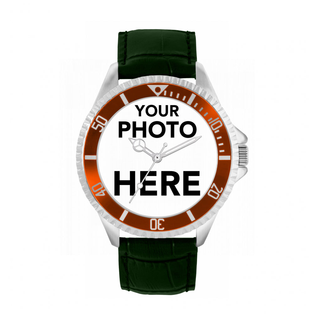 Mens Personalised Photo Engraved Gift Watch