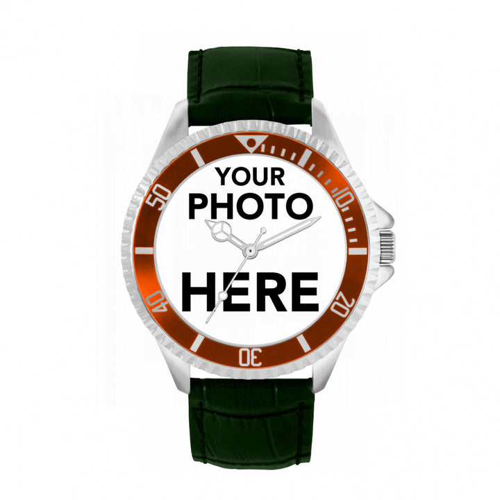 Mens Personalised Photo Engraved Gift Watch