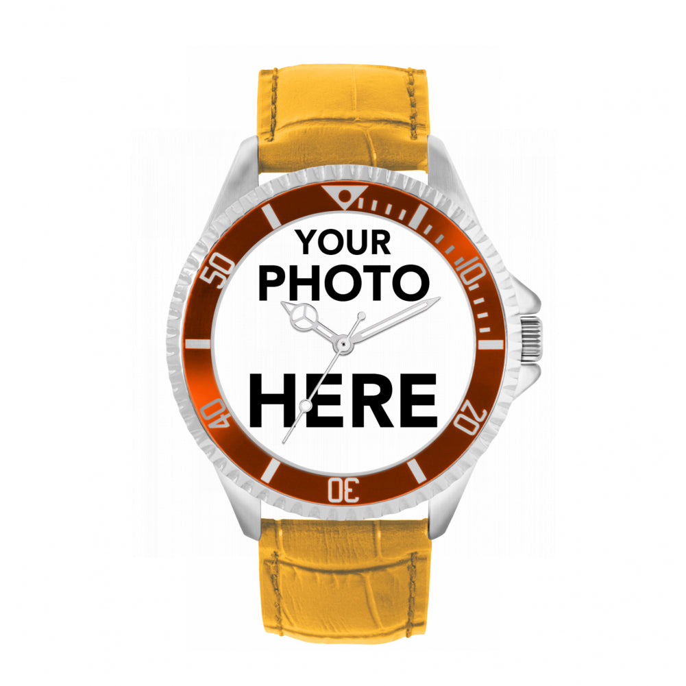 Mens Personalised Photo Engraved Gift Watch