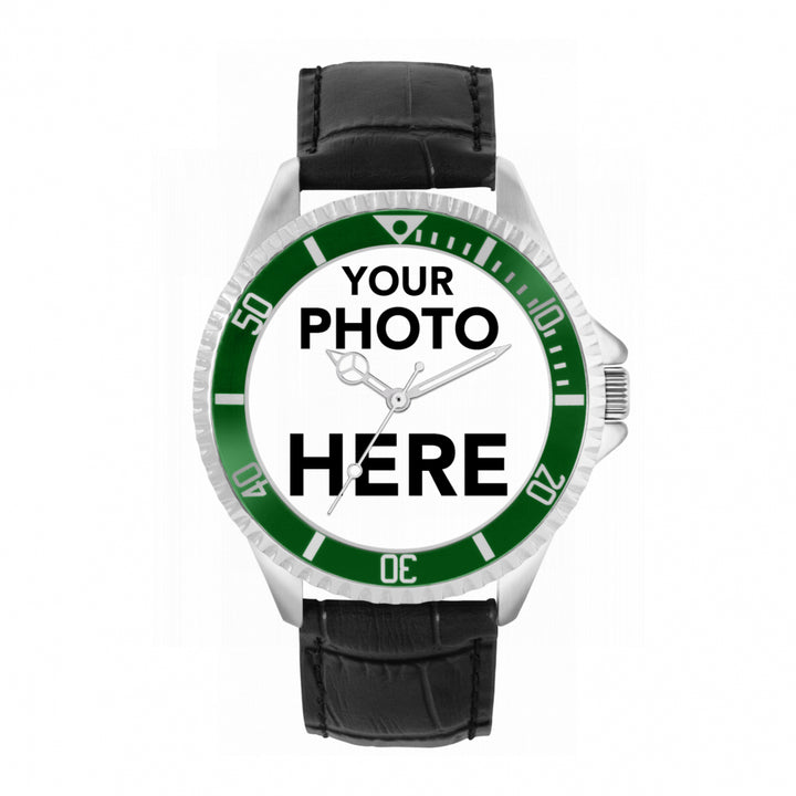 Mens Personalised Photo Engraved Gift Watch