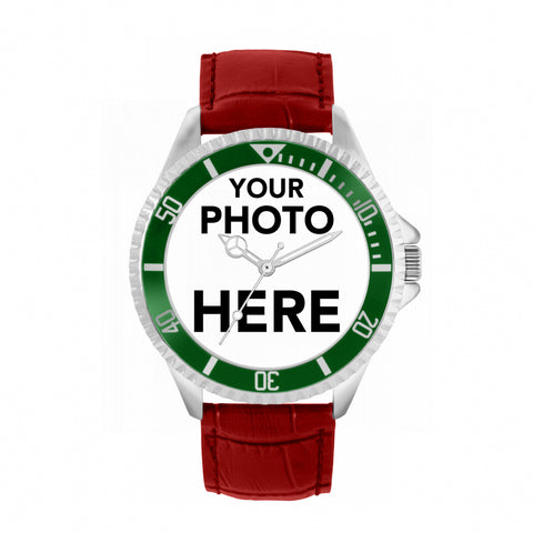 Mens Personalised Photo Engraved Gift Watch