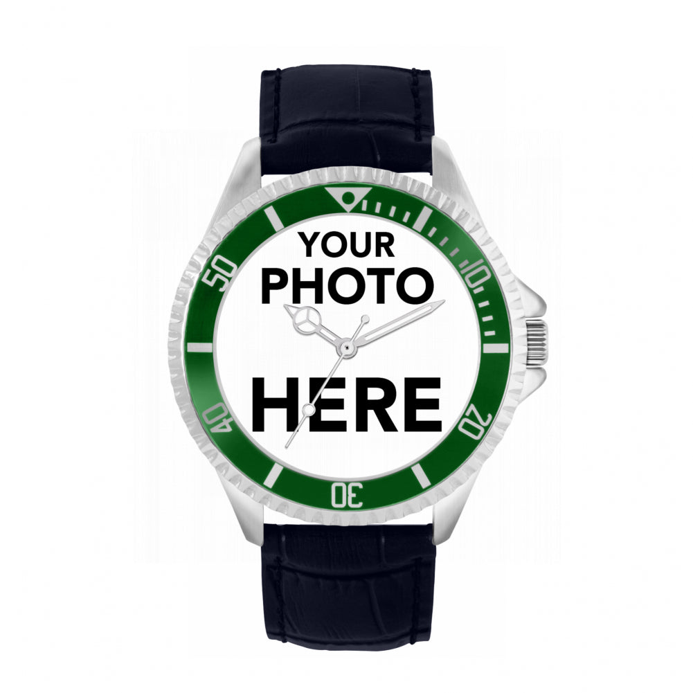 Mens Personalised Photo Engraved Gift Watch