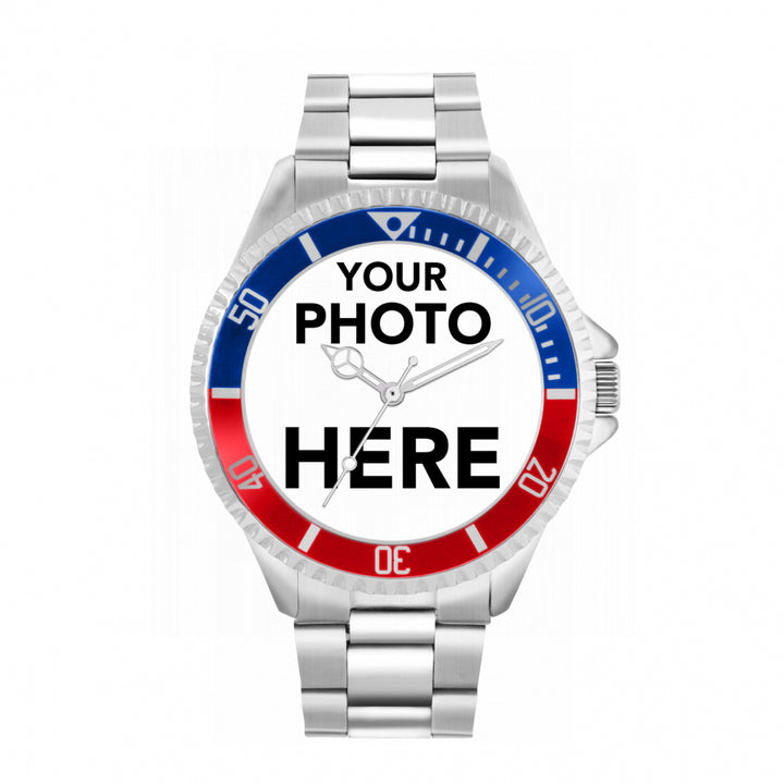 Mens Personalised Photo Engraved Gift Watch