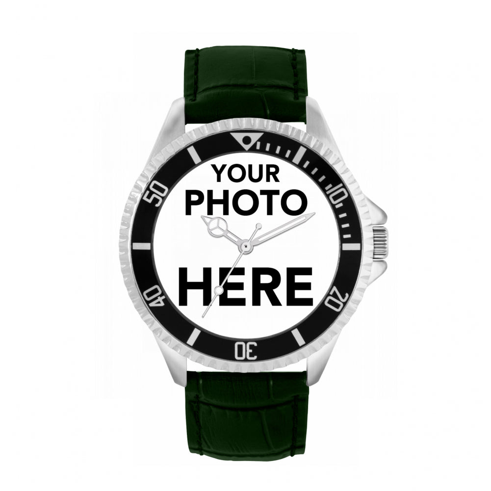 Mens Personalised Photo Engraved Gift Watch