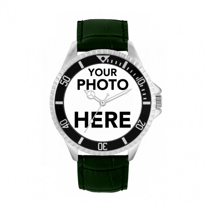 Mens Personalised Photo Engraved Gift Watch