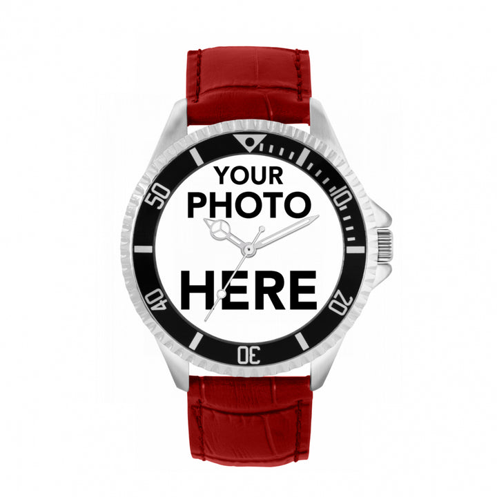 Mens Personalised Photo Engraved Gift Watch