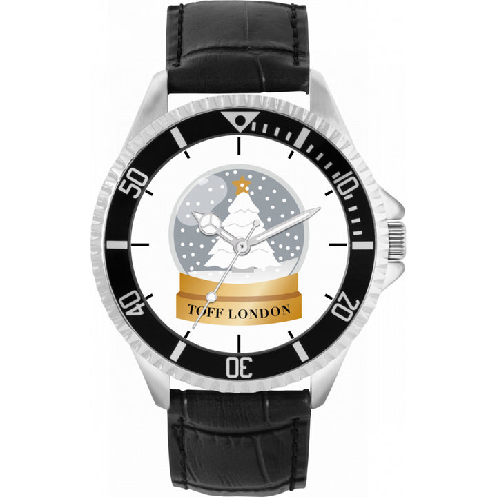 Mens Christmas Snow Globe Watch
