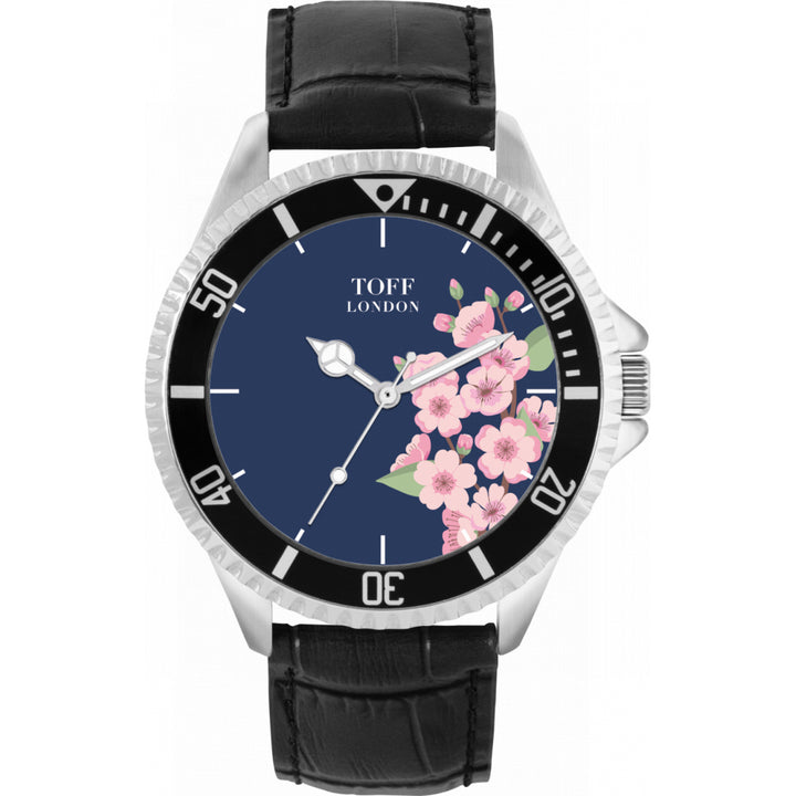 Mens Pink Cherry Blossom Flower Watch