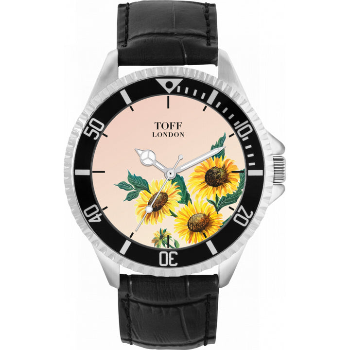 Mens Yellow Sunflower Flower Watch