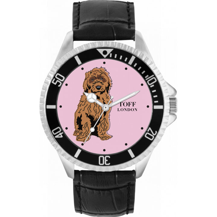 Mens Brown Cockapoo Dog Watch
