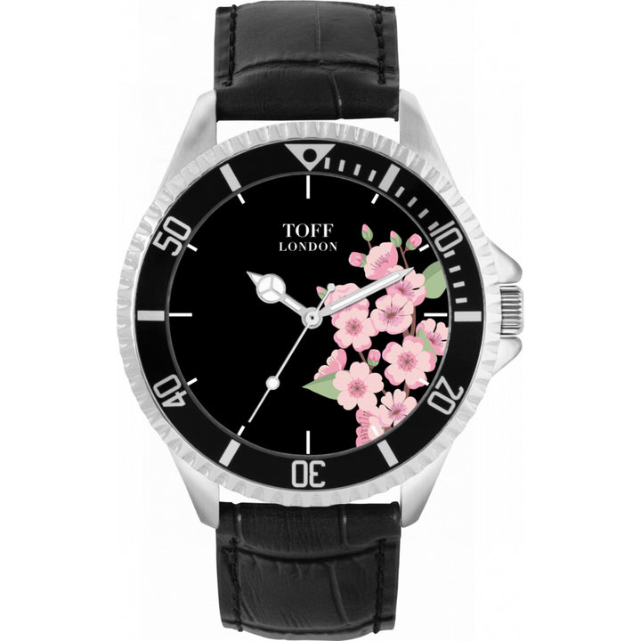 Mens Pink Cherry Blossom Flower Watch